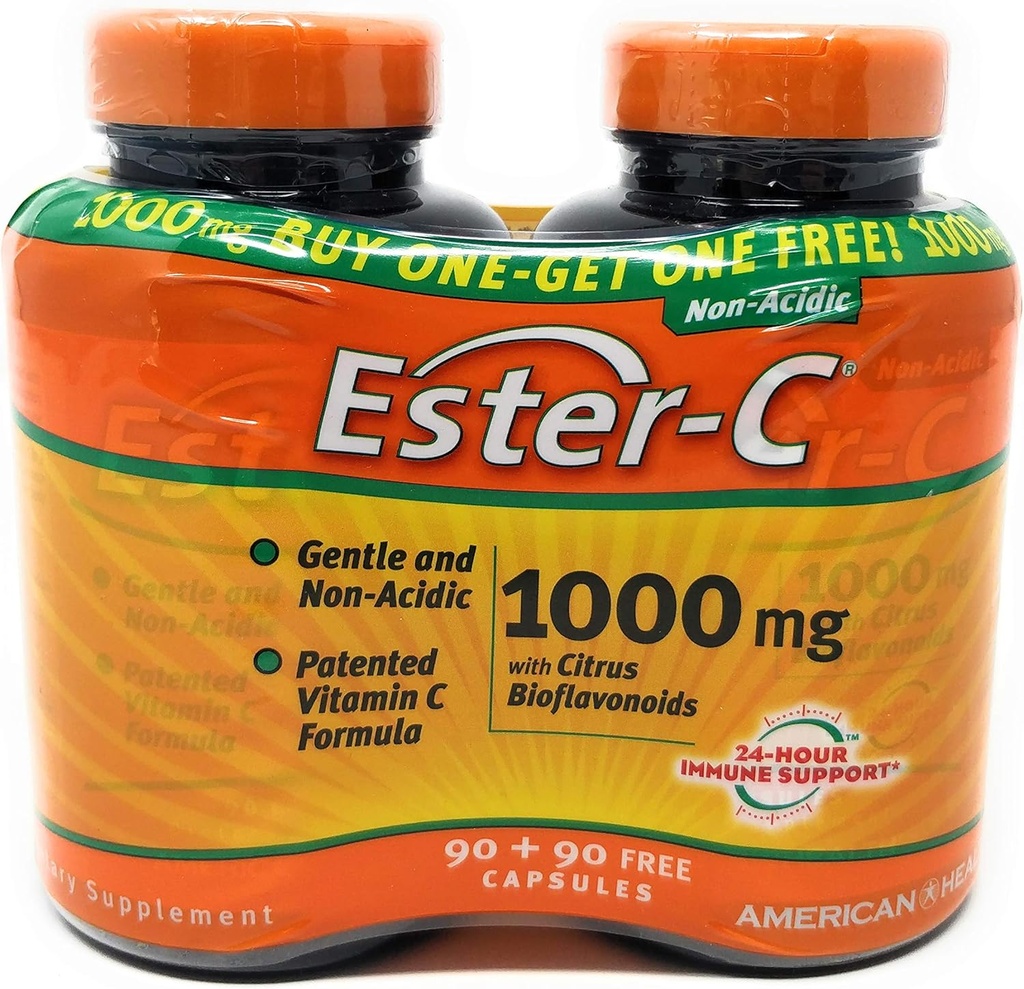 American Health Products Ester-C 1000mg με Citrus Bioflavonoids 90 + 90 Free 90+90 Capsule