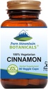 纯山植物学 Cinnamon Capsules - Kosher Vegan Pills 含有1000毫克有机卡西亚 Cinammon Bark 补充剂