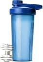Mr. Pen- Shaker Bottles for Protein Mixes with Twist Cap, 28 oz, Blue Protein Shaker Bottle with Wire Whisk Ball