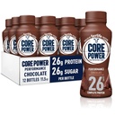 Core Power Fairlife 26g Protein Milk Shakes, Siap Untuk Minum untuk Pemulihan Kerja, Coklat, 115 Fl Oz (Paket 12)