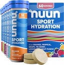 Nuun Sport Electrolyte tabletter med Magnesium, Calcium, kalium, klorid och natrium, Gluten Free & Vegan, blandade smaker, 6 Pack (60 portioner totalt)