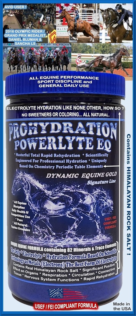 PROHYDRATION EQ... The New Breed i Equine Electrolyte / Professional Hydration Matrix System Formel. 1080g (60 dages servering)