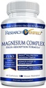 Research Verified Magnesium Complex - Brain, Muscle and Nerve Dukung - Magnesium Bisglycinate, Malate, Citrate, dan Oxide - Bioperin - Vegan - 60 Kapsul - Paket 1