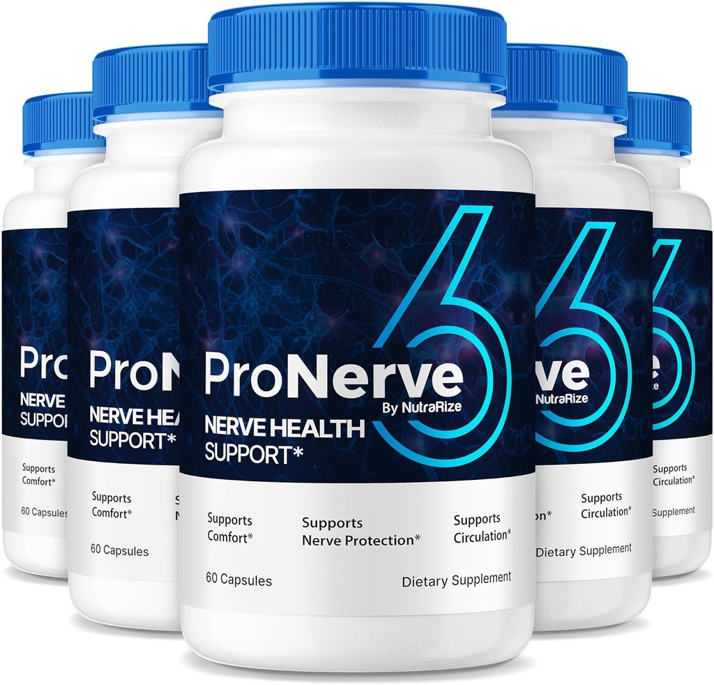 NutraRize (5 Pack) ProNerve6 Neuropathy, ProNerve 6 תוספת תמיכה עצבית, Pro Nerve 6 קפסולות, ProNerve6 Pastillas ביקורות (300 קפסולות)