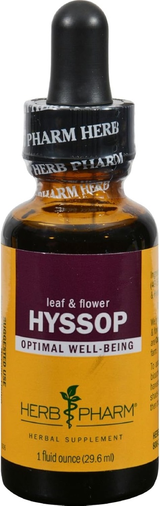 Herb Pharm certificado Hyssop Liquid Extract - 1 onnce
