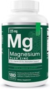 Elementu esentzialak Magnesium Plus Zinc D3 bitaminarekin | Zientifikoki formulatutako bihotza, hezur eta muskuluen euskarria | 225mg Magnesio Hirukoitza Glycinate, Malate, Citrate | 180 Count