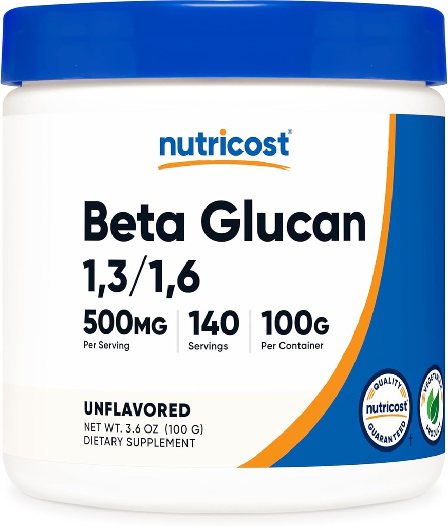 Nutricost Beta Glucan prašek 100 Grams - 1,3/1,6 - ne GSO