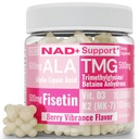 SHIZAM TMG Betaine Alpha Lipoic Acid ALA D3 Fisetin Gummies, Tri-Methylglycine trimethylglycine R-Alpha NAD+ Plus + HCL Supplements, Mitochondrial Senolytic Activator, NR Capsules Powder 600mg 1000mg
