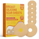 Silicone Scar Sheets for חזה 12 Pack - רפואי סקר מוחץ Sheets - Silicone Sheet Breast Post Surgery Supplies for Scars Treatment - Areola Gel Circles (3 ב)