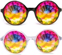 GloFX Kaleidoscope Glasses | Lightweight Crystal EDM Festival Diffraction | 2 Pack of Rave