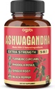 90 Capsules - Ashwagandha Supplement Capsules - Gemberwortel, kurkuma, Rhodiola Rosea & Black Pepper