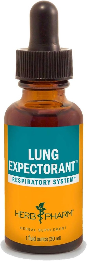 Herb Pharm Lung Expectorant Liquid Herbal Formula para apoiar a resposta inmune respiratoria - 1 Ounce (Paque de 1)