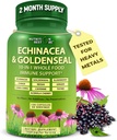 Echinacea Goldenseal Capsules - 10 in 1 Immune Support Supplement - 1455mg - Vegan Echinacea Capsules Supplement Made with Organic Whole Foods - Herbal Immune System Support - 2 Month Supply