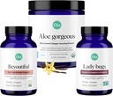 Ora Organic Vegan Collagen, Probiotics, Prebiotics & BeYouTiful Bundle: Aloe Vera - Vanilla Flavor, 20 сервировок + 60 веганских пробиотических капсул + волосы, кожа и ногти, 60 веганских капсул