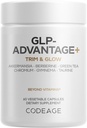 Codeage GLP-Advantage+ Supplement - Metabolic & GLP-1 Activity Support - Chromium, Berberine, Green Tea, Gymnema, Curcumin, Taurine, Resveratrol - Weight Management & Gut Health, Non-GMO - 60 cápsulas