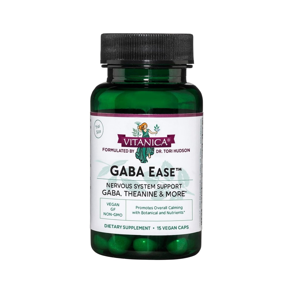 Vitanica, GABA Ease, Calming Support, Vegan, 15 Capsules