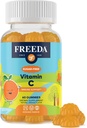 GRATIS Vitamina C Bambini Vitamina C Gummies - Bambini Zucchero Gratuito C Gummy Chewable per adulti, adolescenti e bambini - Kosher certificato, Delizioso Arancione Flavor, Zero Sugar Immune Support Supplemento (60 Ct)