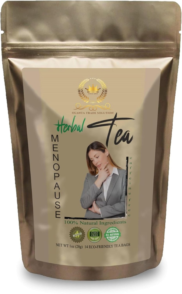 Black Cohosh Herbal Supplements - Menopause Herbal Tea - Menopause Supplements for Women, Ginkgo Biloba, Red Clover, Cinnamon Tea, Eleuthero Root, Licorice Root - 1 Pack