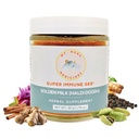 Mt.Meru Medicines Ayurvedic Haldi Doodh/Golden Milk Superblend- with Immune Boosting Formula, Gluten-Free, for Brain Health, Gut Support with High Curcumin Lakadong Turmeric (1.76oz/50g)