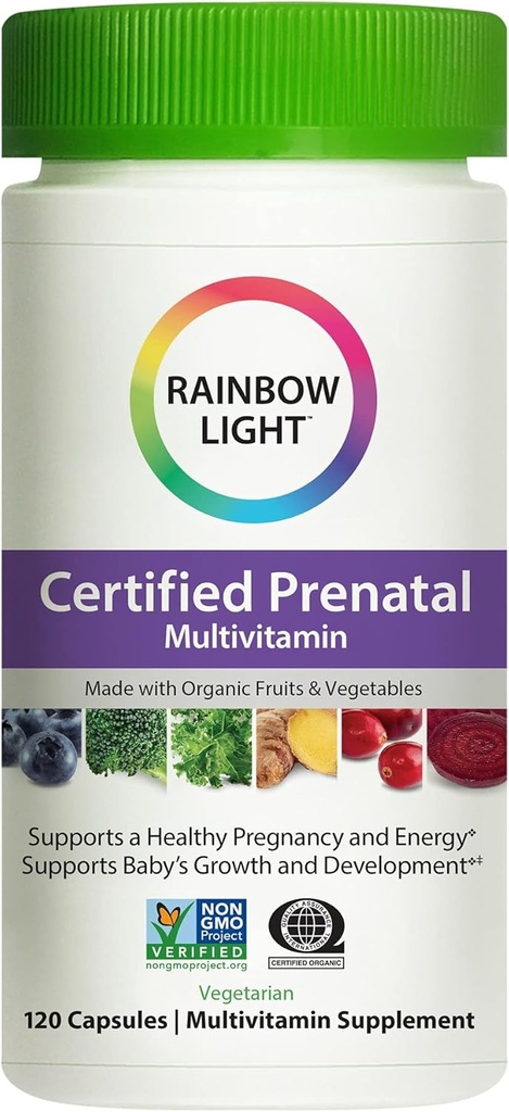 Rainbow Light Prenatal Multivitamin, Supporto Immune, 120 capsule (Package May Vary)