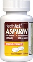 HealthA2Z Aspirin 325mg  vội vàng bảng không có ghi chép sức mạnh của sức mạnh của sự đau đớn Reliviner giảm thiểu sốt rét so với những người nhập cư tích cực ở Bayer.