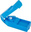 EZY DOSE Pill Cutter și Splitter cu Dispenser, Cuts Pastile, Vitamine, Tablete, Lama de oțel inoxidabil, Travel Sized, Pastile și vitamine tăiate în condiții de siguranță, Ușor de utilizat, Culoare mai Vary, BPA gratuit