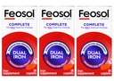 Feosol Bifera Hip & PIC Iron Supplement, Complete - 30 Caplets, Pack of 3