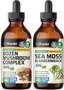 BIO KRAUTER Dozen Mushroom Tincture 4 Fl. Oz. & 바다 Moss Tincture 4 Fl. Oz.