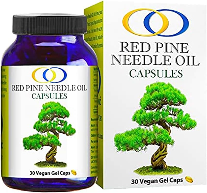 Optimally Organic Pine Needle Oil Caps - Suplemen Kesehatan untuk Dukungan Sistem Ammune Ekstrim - Vital Cell & DNA Dukungan - # 1 Vegan Body Cleanse untuk Invador Asing - Pinus densiflora - Bioaktif