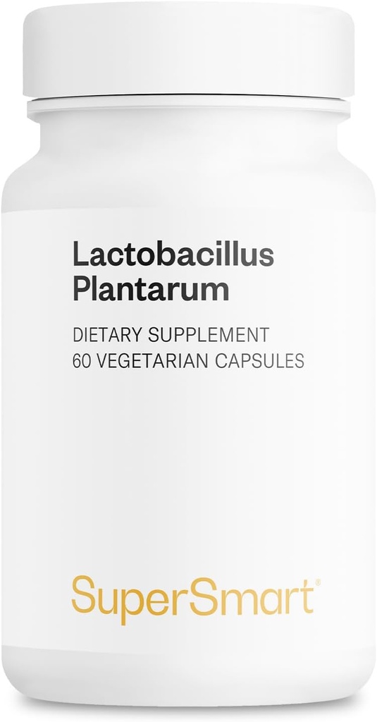 Supersmart - Lactobacillus Plantarum PostBiotic 20 Billion CFU per Day (Immuno-LP20) - Heat-Treated Probiotic Supplement | Non-GMO 및 글루텐 무료 - 60 채식 캡슐