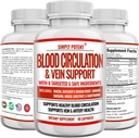 Circulation " Vein Support supplement, 90 Caps, helps with Spider and Varicose Veins, Supports Vessels, Leg and Cardiovascular Health with Niacin, Ginger, Cayenne Pepper