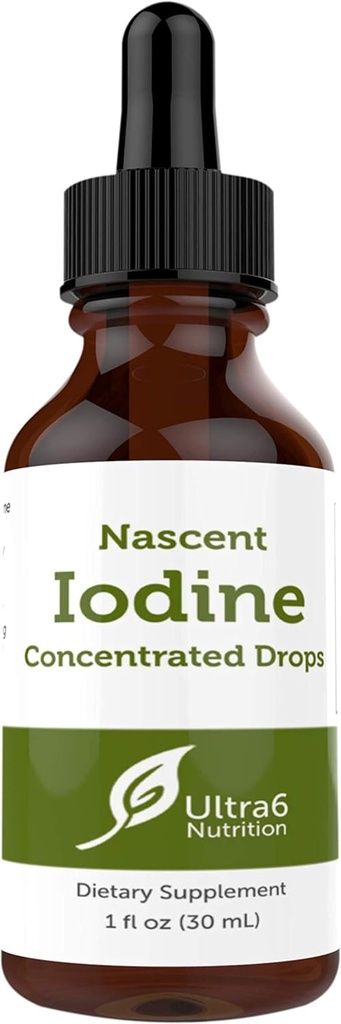 Nascent Iodine Drops 최고의 흡수 및 Thyroid 지원에 대한 액체 농축 Tincture에 보충