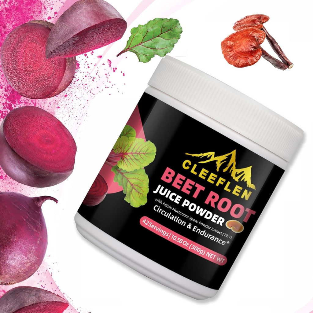 Generic EFLEN Organic Beetroot Powder: Sugar- free, suplemen yang sangat terkonsentrasi yang ideal untuk binaraga, sirkulasi, dan daya tahan hidup, penuh dengan manfaat superfood