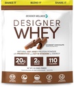 Designer Wellness, Designer Whey, Natural Whey Protein Powder with Probiotics, Fiber, and Key B-Vitamins for Energy, Gluten-Free, Gourmet Chocolate, 2 Lb