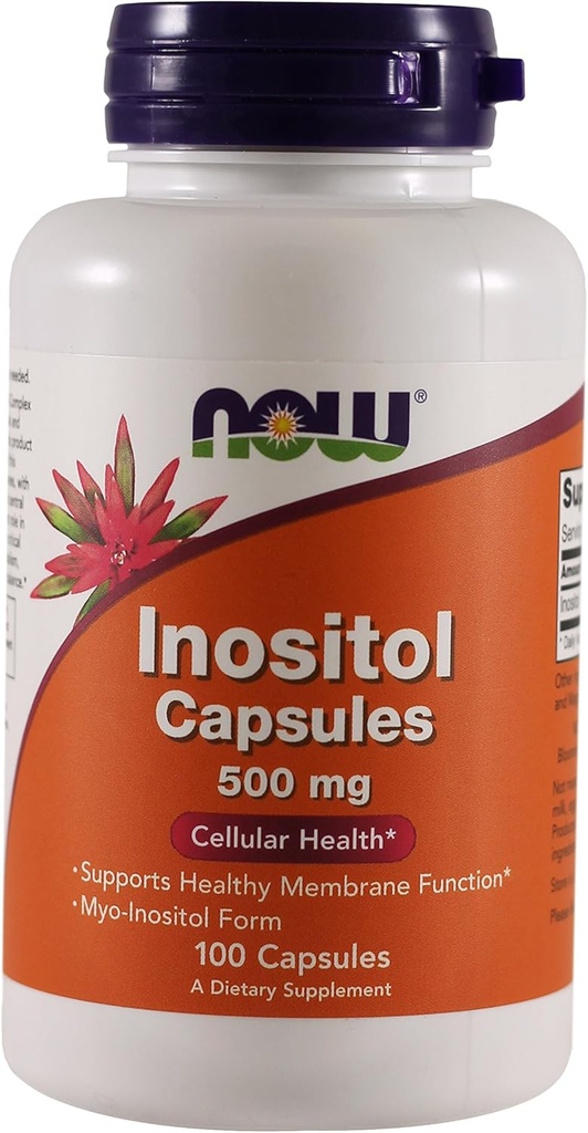 Now Foods Inositol 500 Milligrammes 100 Capsules (2 Pack)