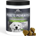 Probióticos para cães com Enzimas Digestivas Naturais ● 4 Bill CFUs/2 mastigações suaves ● Diarréia do cão incomodado estômago Levedo Gás Mau Respiração Imunidade Alergias Pele Coceira Hot Spots ● 150 Contagem