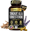 남성과 여성을위한 Turkesterone Tongkat Ali - 에너지 및 피트니스에 대한 2-in-1 천연 테스토스테론 지원 - Tongkat Ali와 남성을위한 높은 Potency Turkesterone 보충 -- 순수한 비 GMO 공식