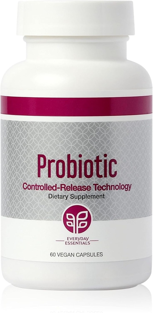 PURE Probiotic Controled-Release Technology 60 Vegan Cápsulas Suplementar Dietary para Imune & Digestive Support Ideal para Homens, Mulheres e Crianças □ Promove absorção de nutrientes