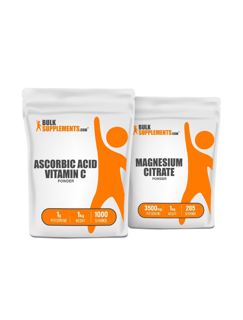 Ascorbic Acid (Vitamin C) 1kg + Magnesium Citrate 1kg Bundle