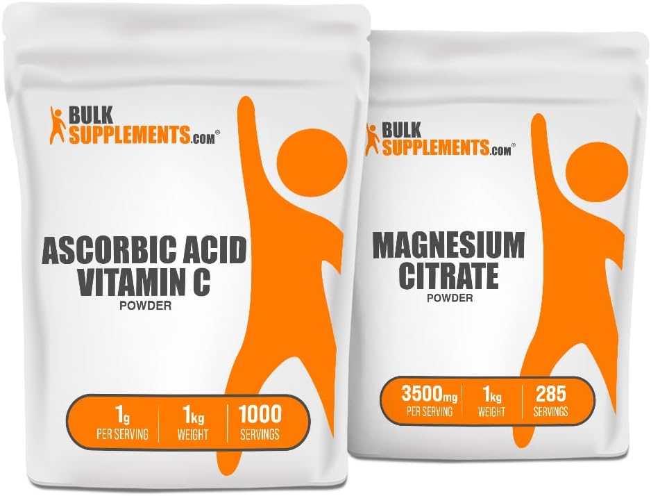 Askorbiinihappo (Vitamin C) 1kg + magnesiumsitraatti 1kg Bundle