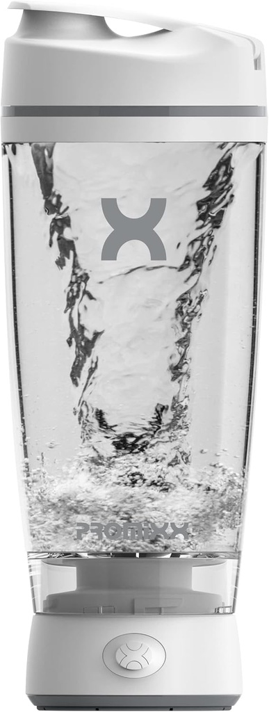 Promixx Original Shaker Botila - Bateriak Protein Shakes Leunaren aurka - BPA Free, 20oz Cup (White)