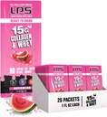 LPS Liquid Collageen & Whey Protein Supplement - Non-GMO Drink, Sugar-Free - bevordert gezonde huid en haar voor mannen en vrouwen, Watermeloen, Single Serve (50 Packets)