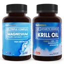 BioEmblem Triple Magnesium Complex and Antarctic Krill Oil, Supports Sleep and Brain Health, Heart and Joint Health, Promotes Cardiovascular Health, and Supports Relaxation