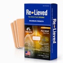 Re-Lieved 4% Lidocaine Pain Relief Patches Maximum Strength, 31 Count, Up To 12 Hours Pain Relief - Superior Adhesive, Water-Resistant & Aluminum-Free, 3x6 Inch for Back, Muscle & Joint Pain - US Made
