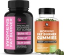 F Burn Gummies and supplement Women , Complete Weight Loss Support with Green Tea & Raspberry Ketones , Appetite Suppressionant, Metabolism Booster, " Belly Fat Reducer , 60 Gummies " 120 Pills