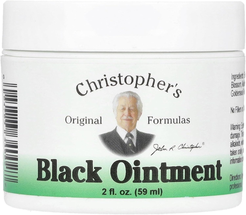 C Christopher's Original Formulas Black Driving Ointment, Natural Herbal Drawing Salve Ointment, 2 oz