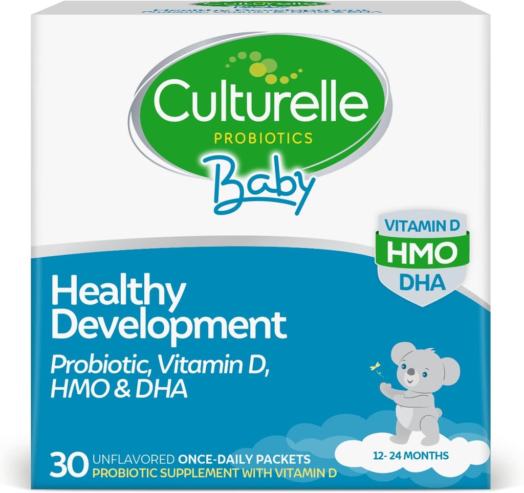 Culturelle 아기 건강한 발달 Probiotic, 비타민 D, HMO & DHA Packets는, 아기 & 아이 나이에 있는 건강한 면역 체계&Digestive System*를 승진시킵니다 1+, 글루텐 자유로운 & 비 GMO, 30의 조사 (1의 포장)