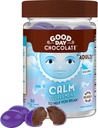 Bo día Chocolate Natural Calming Suplemento para adultos, Blend of Camomile, Theanine, Magnesio, Comercio Xusto e Chocolate Non-GMO, 50 Pezas