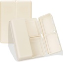 FYY Daily Pill Organizator, 7 Compartimente Portable Pilula Case Travel Pill Organizator, [Folding Design] Pilula cutie pentru Purse Pocket pentru a deține vitamine, Cod Ulei de ficat, Suplimente și medicamente-White
