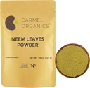 CarMEL ORGANICS Neem Leaves אבקה | 8 Oz או 227 גרמים | Natural | Non GMO | No Add Preservatives or Additives